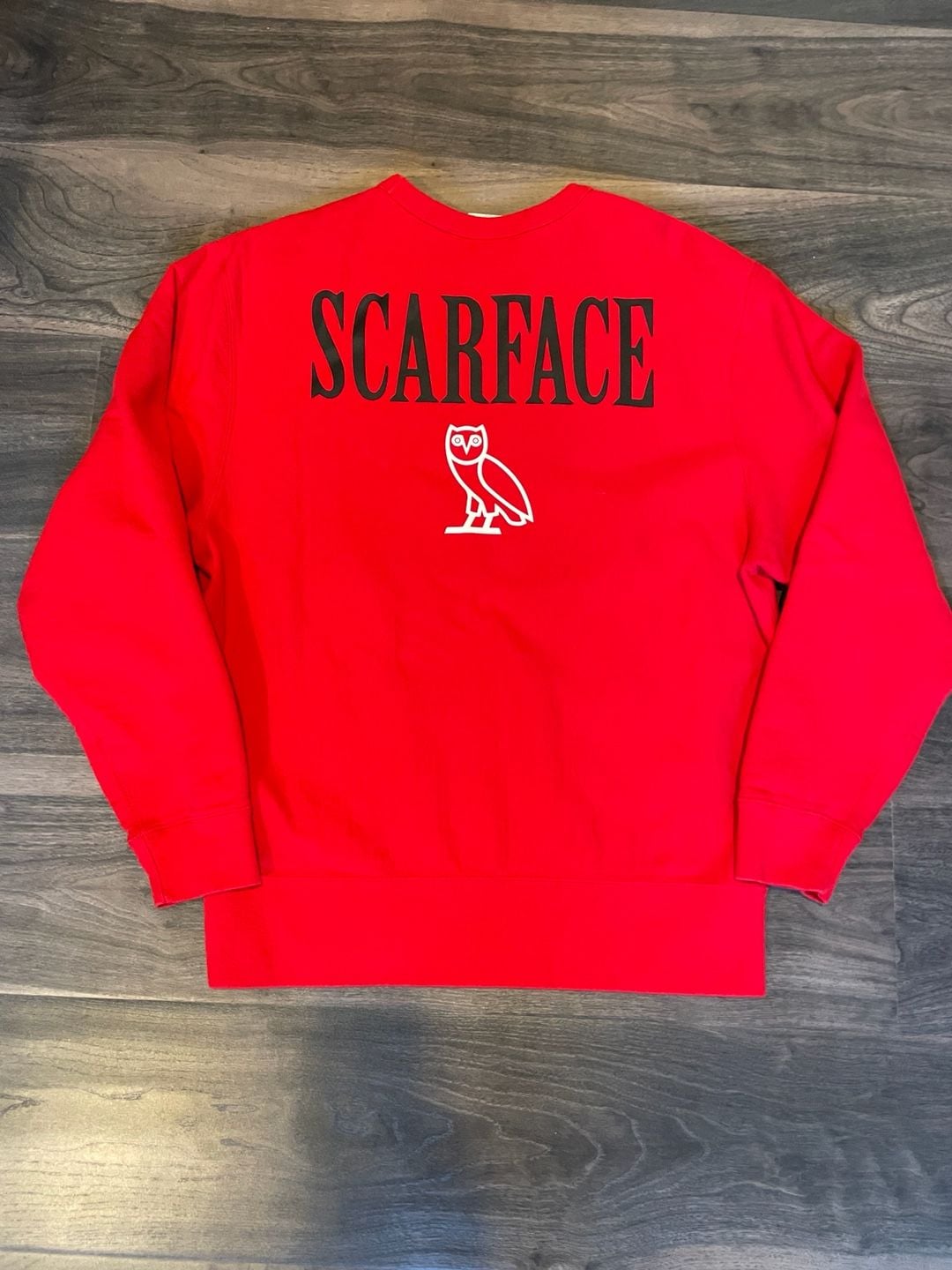 October's Very Own OVO x Scarface Crewneck Sweatshirt Red Large 9