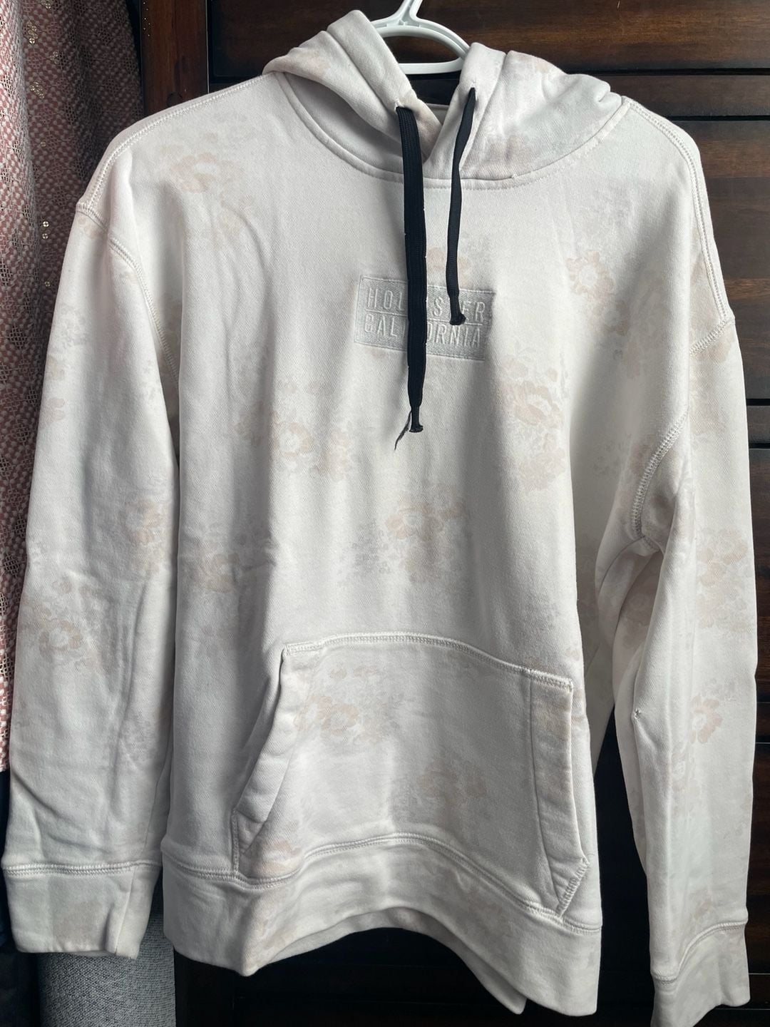 White Floral Print Hoodie 2