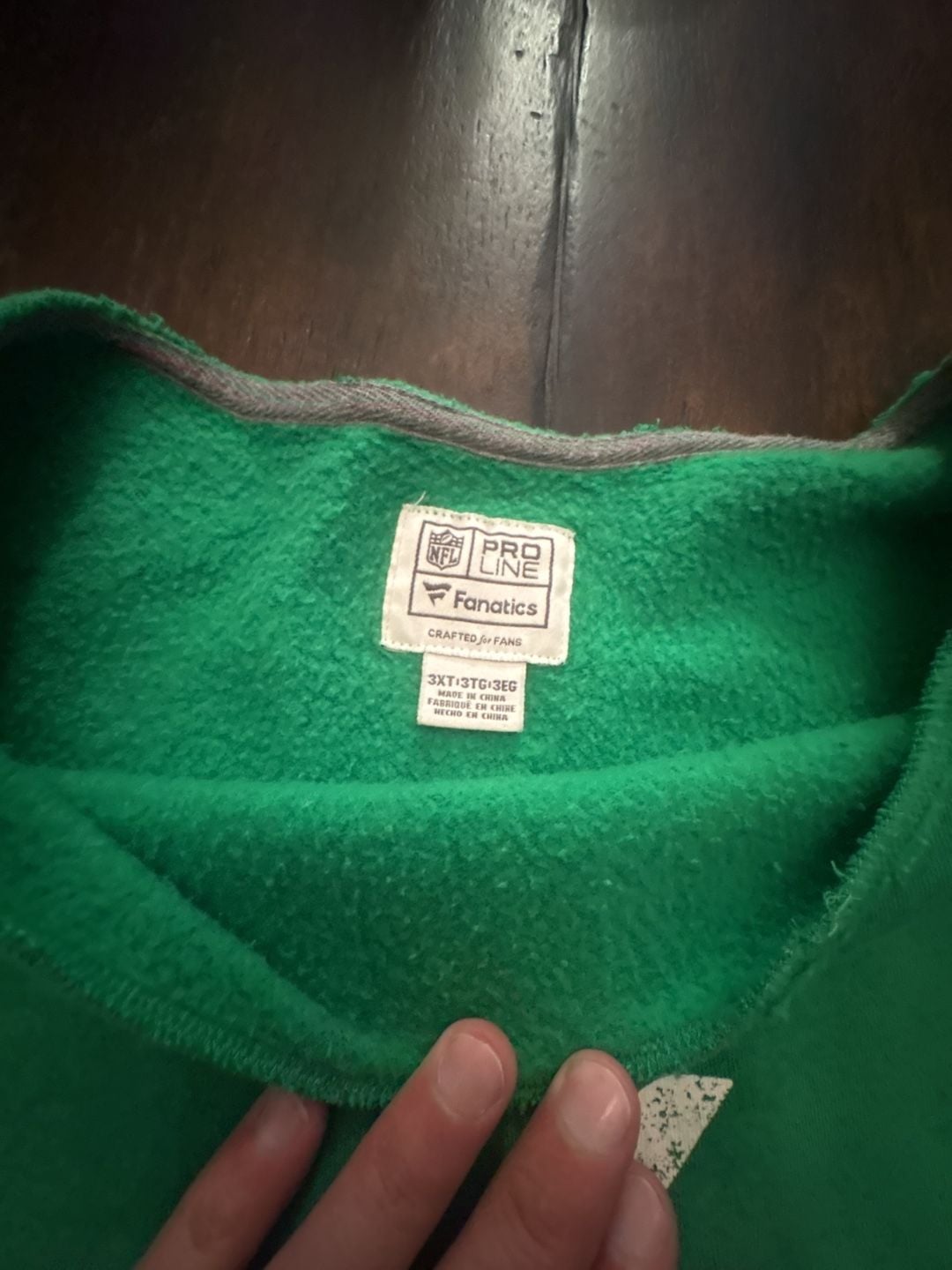 Fanatics Pro Line New York Jets Vintage Logo Kelly Green Pullover Hoodie 4