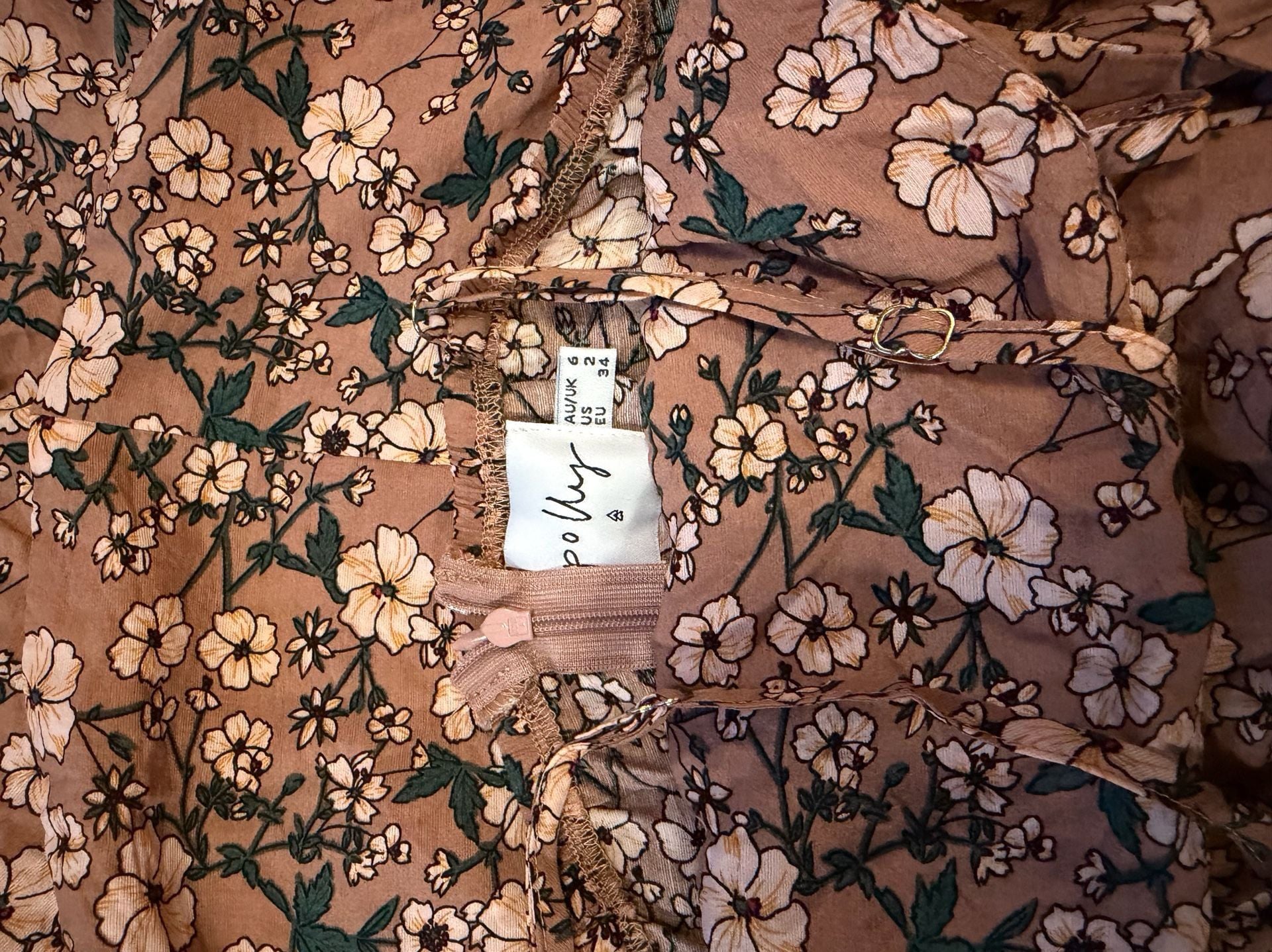 Princess Polly Pink Floral Tie-Front Mini Dress Size US 2 6