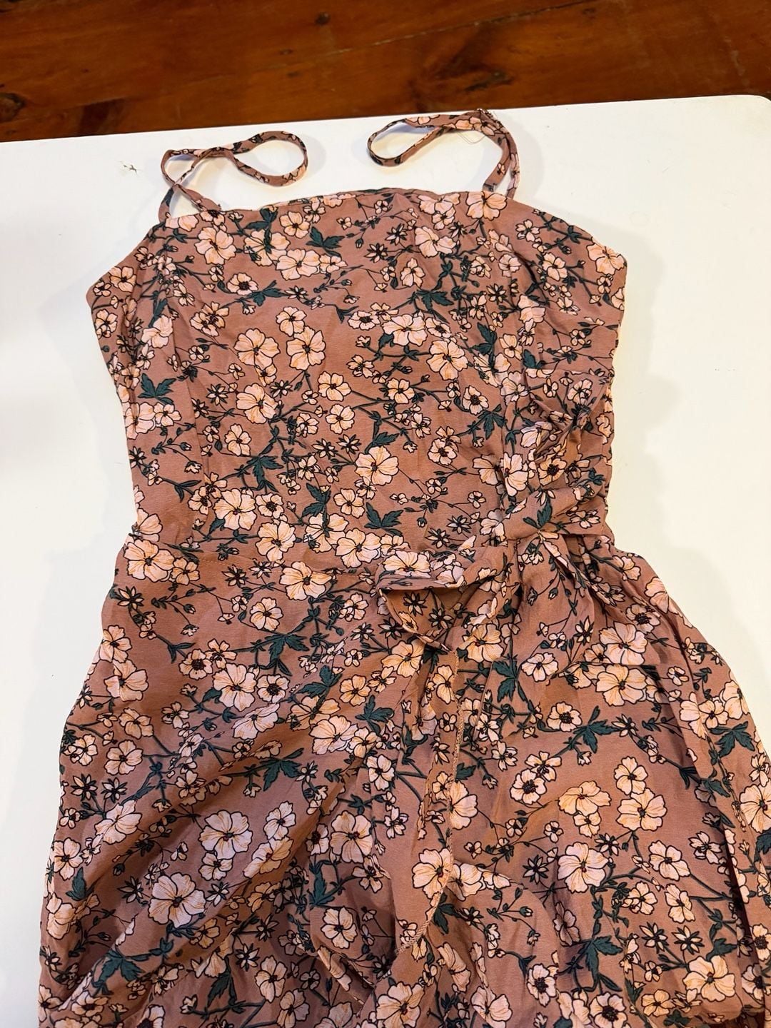 Princess Polly Pink Floral Tie-Front Mini Dress Size US 2 2