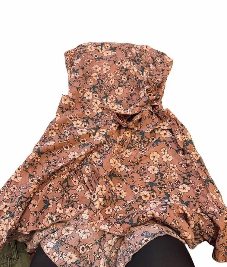 Princess Polly Pink Floral Tie-Front Mini Dress Size US 2 3