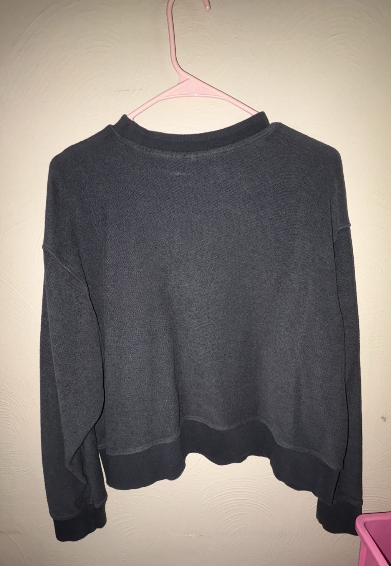 H&M Divided New York Distressed Graphic Sweatshirt Charcoal Grey Size L 4