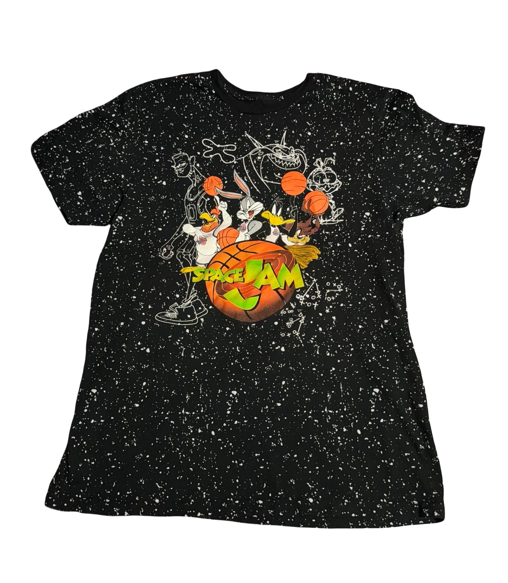 Space Jam Looney Tunes Tune Squad Splatter Graphic T-Shirt 1