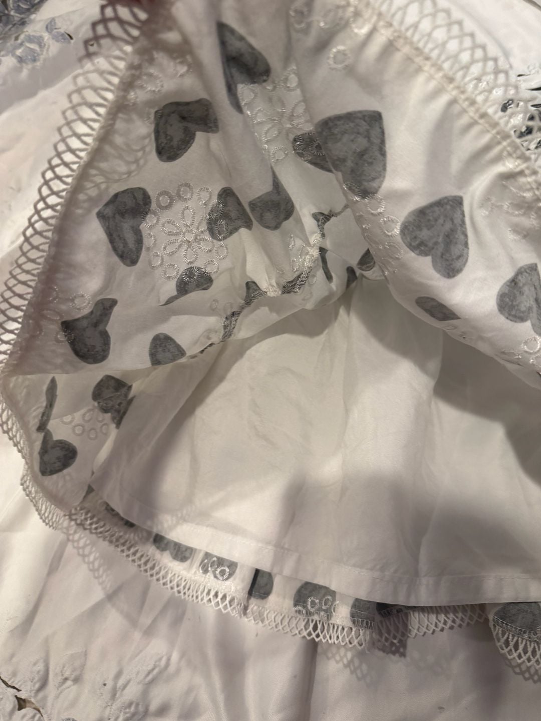 Nannette Heart Print Girls Lined Dress 5