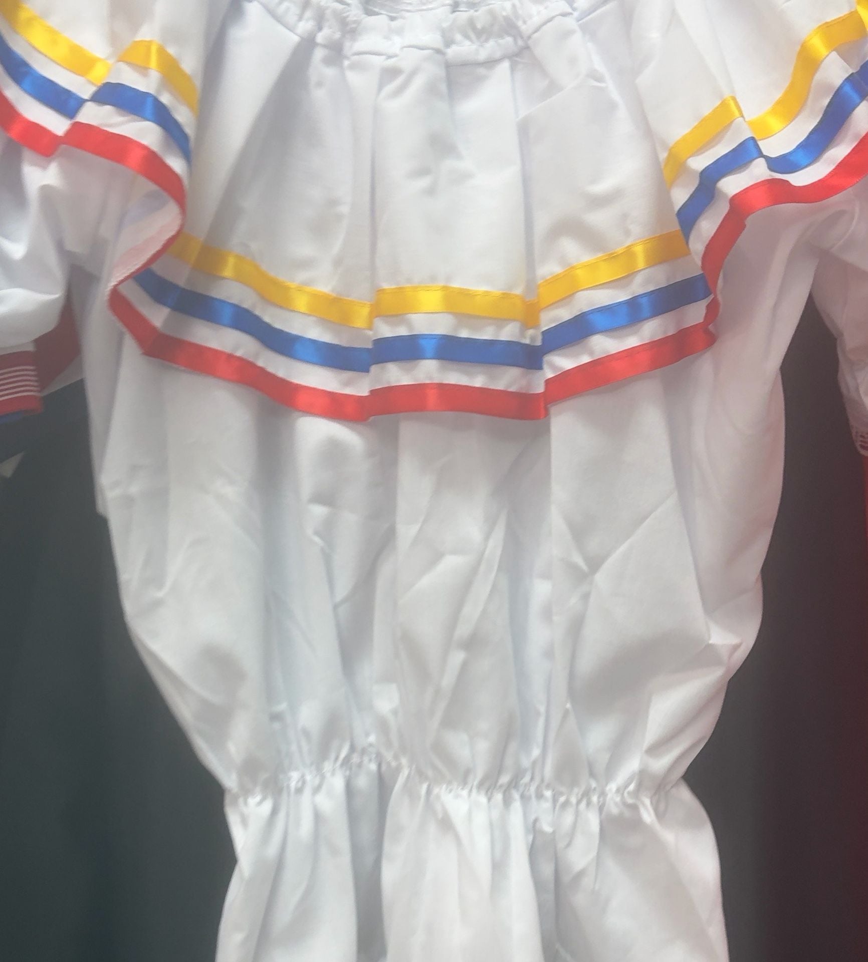 Ribbons Dress Yellow, Blue, Red, Colombian Dress, Venezuelan Dress, Ecuador 9