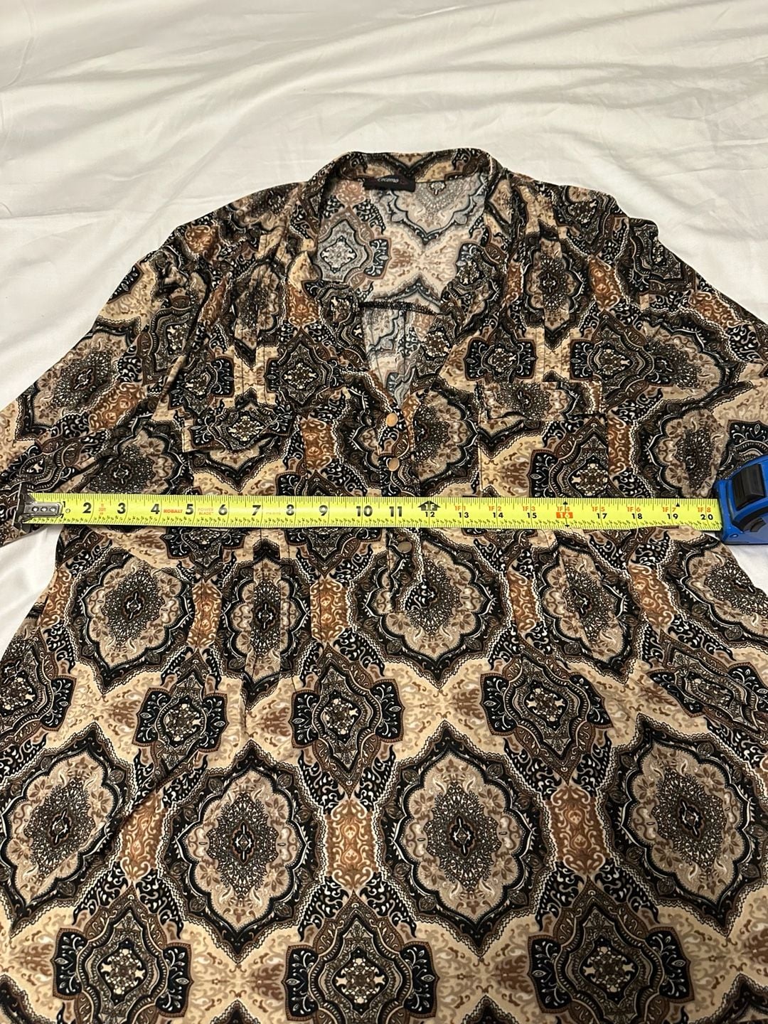 Cocomo Long Sleeve V-Neck Tunic with Geometric Print 6