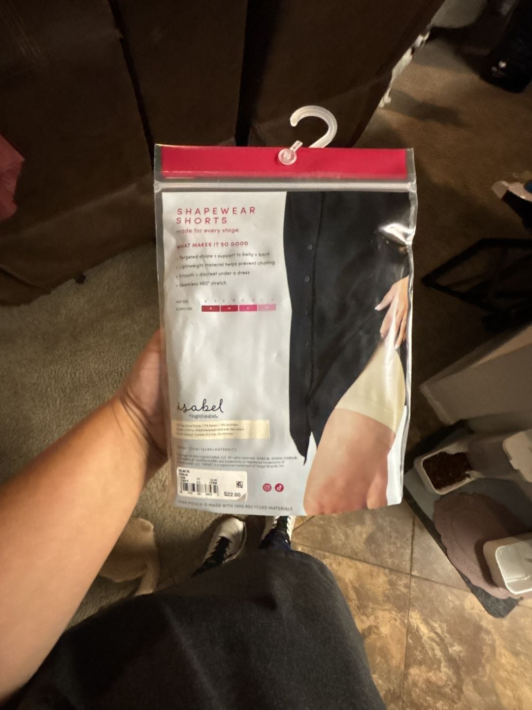 Isabel Maternity by Ingrid & Isabel Shapewear Shorts Black Size S 3