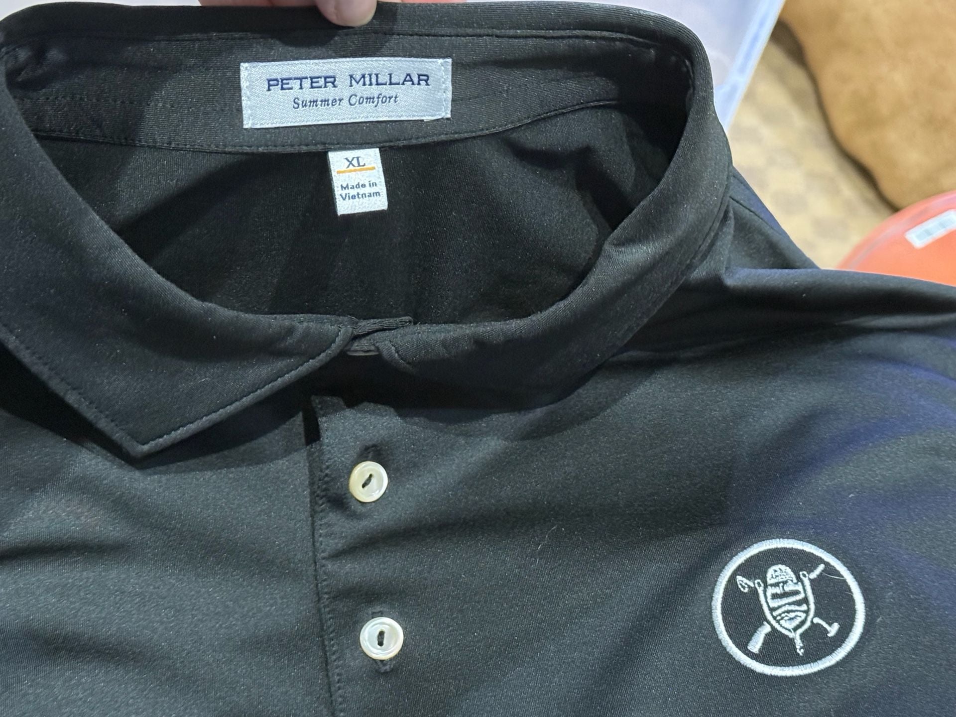 Peter Millar Summer Comfort Black Golf Polo Shirt, XL 3