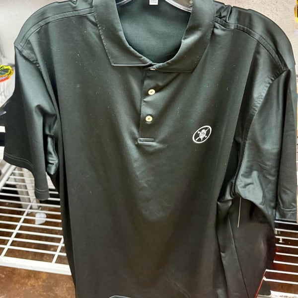 Peter Millar Summer Comfort Black Golf Polo Shirt, XL