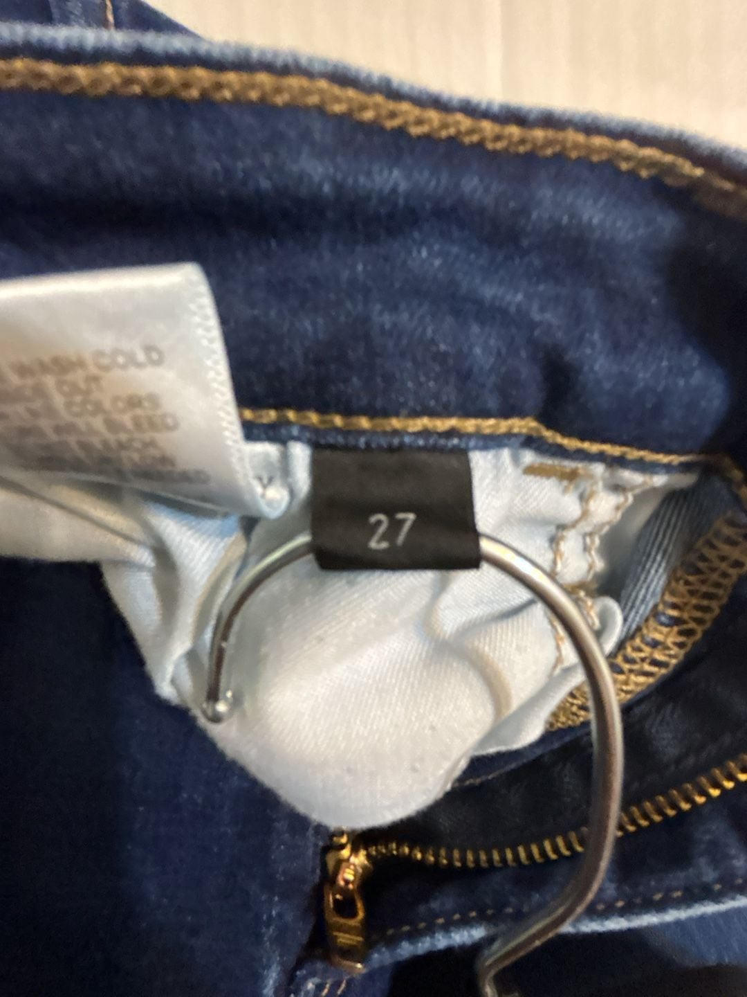 Flying Monkey Dark Wash Skinny Jeans with Frayed Hem Style Y2296 5