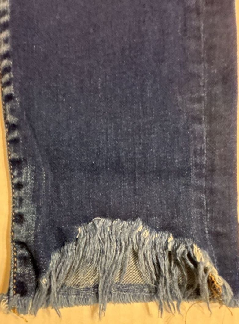 Flying Monkey Dark Wash Skinny Jeans with Frayed Hem Style Y2296 7