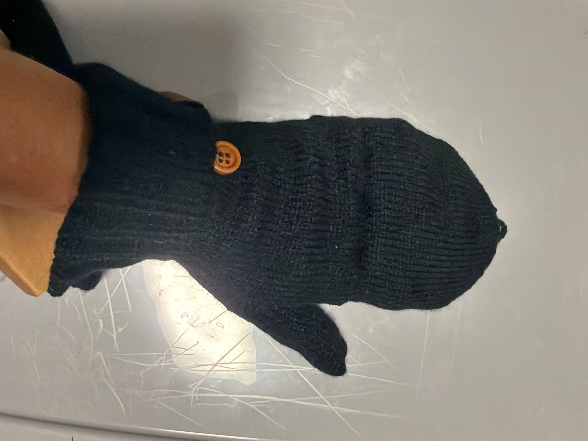 Women's Knitted Fingerless with Thumb Hole Long Sleeve Mitten Gloves 4