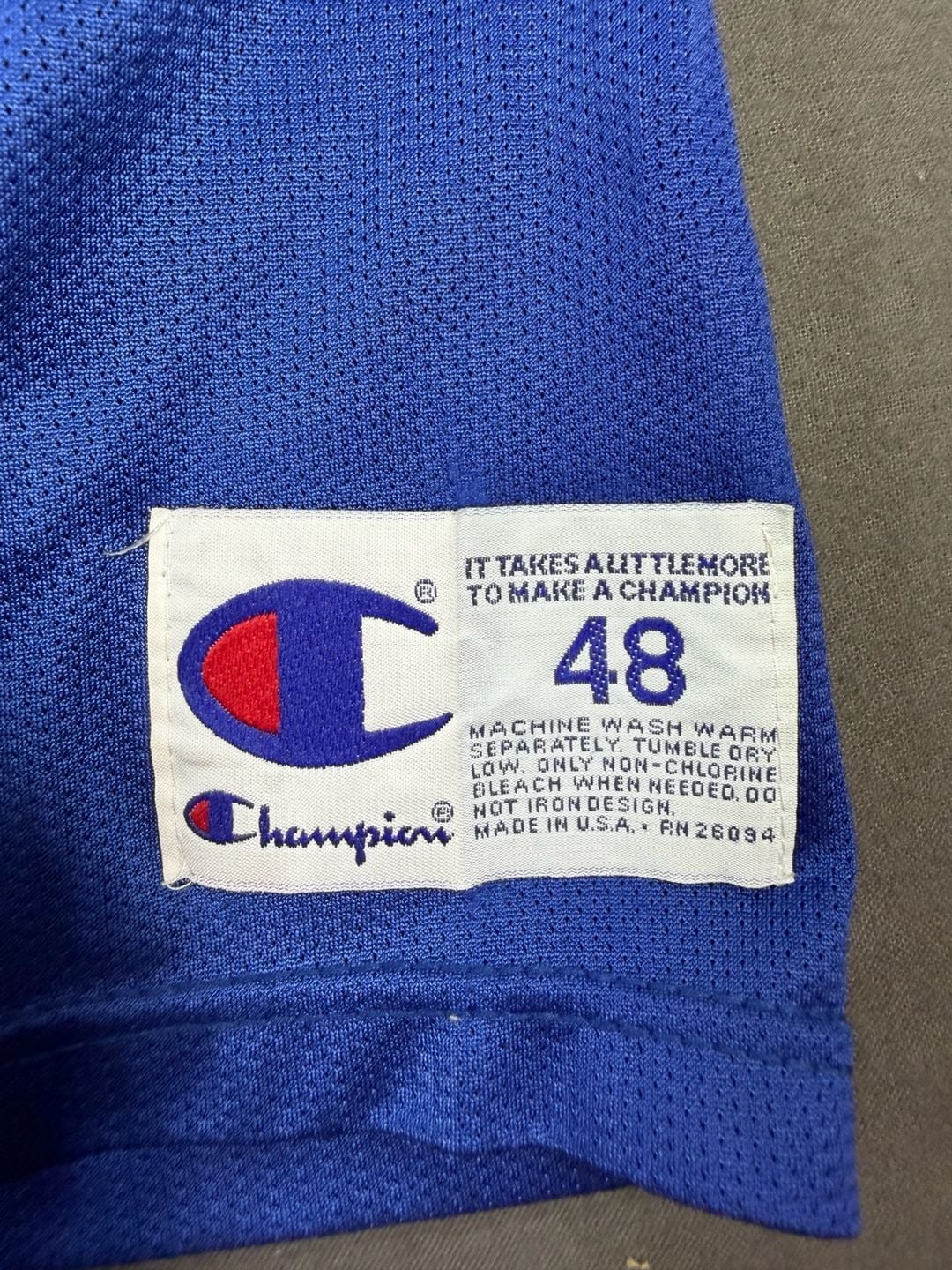 Vintage Champion Golden State Warriors Chris Webber #4 Blue NBA Jersey Size 48 4
