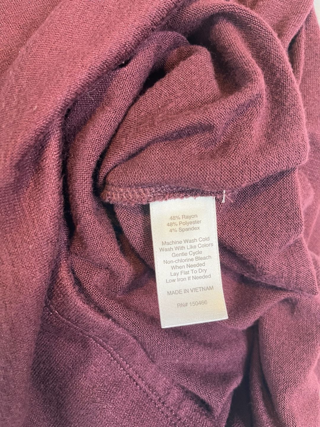 Maroon Sleeveless Wrap Top V-Neck Draped Blouse Burgundy Career Top 7
