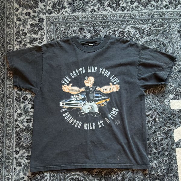 Vintage 2000s Popeye Dominic Toretto Fast and Furious Cartoon Movie T-shirt Sz L