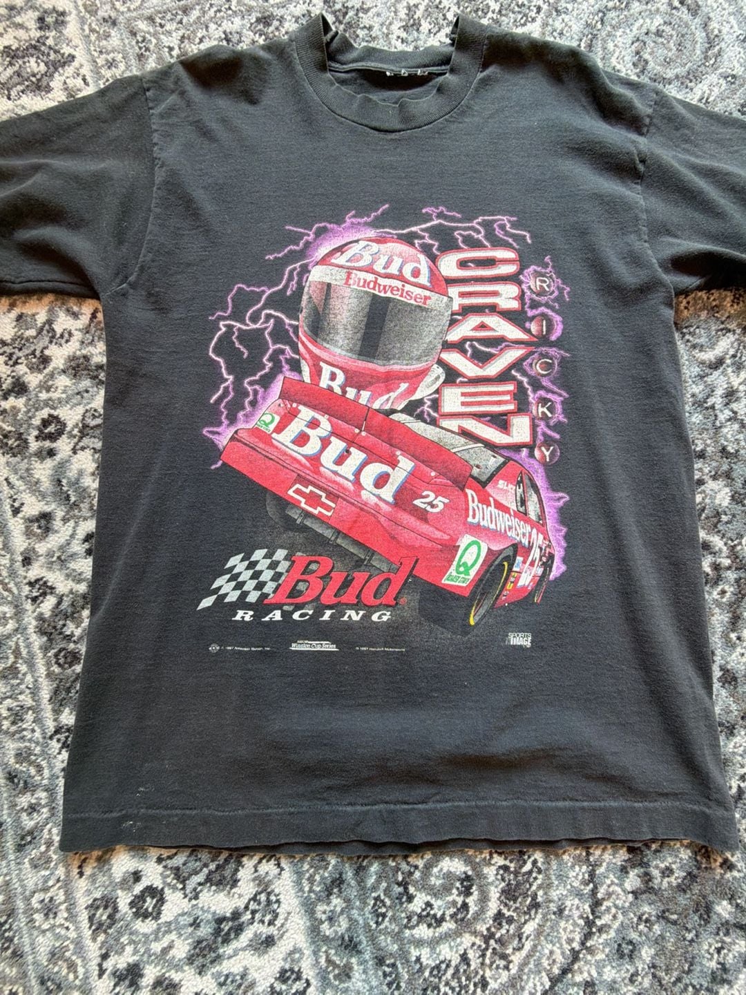 Vytg 1997 Vintage Nascar Bud Racing T Shirt 3