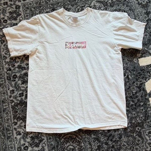 Supreme x Takashi Murakami COVID-19 Relief Box Logo T-Shirt White Large