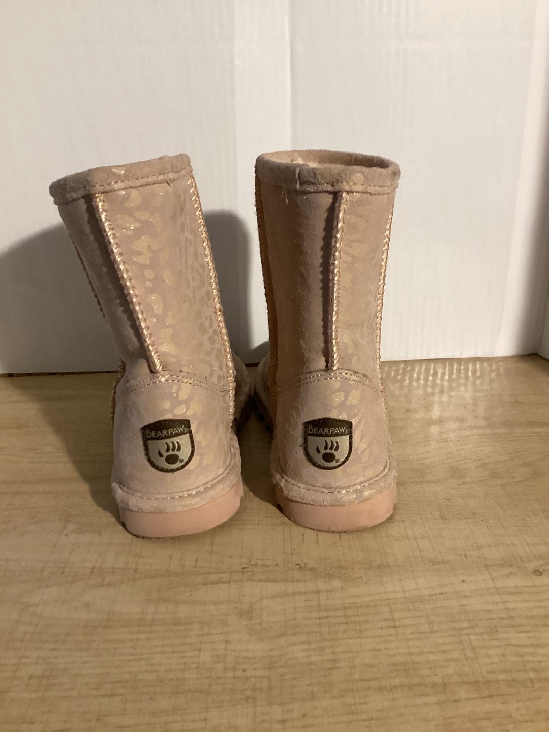 Bearpaw Pink Metallic Leopard Print Classic Short Boots 3