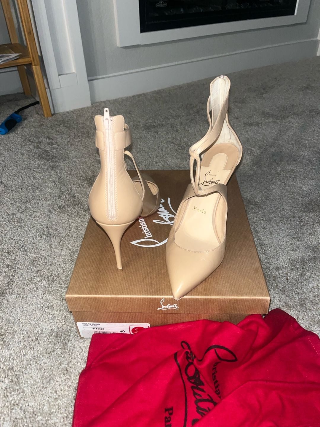 Christian Louboutin Rosas 85 Kid Nude Pointed Toe Pumps 3