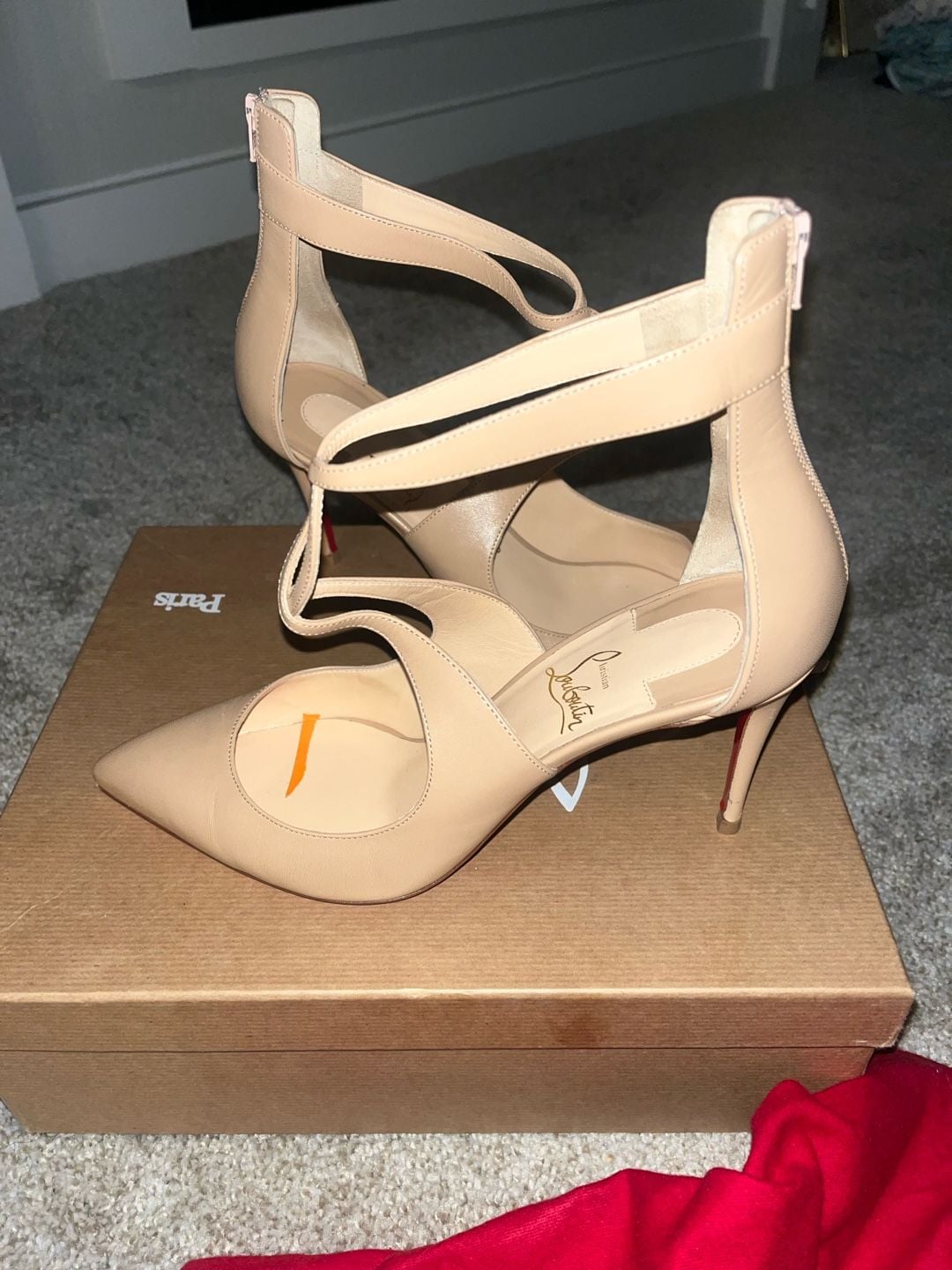 Christian Louboutin Rosas 85 Kid Nude Pointed Toe Pumps 4