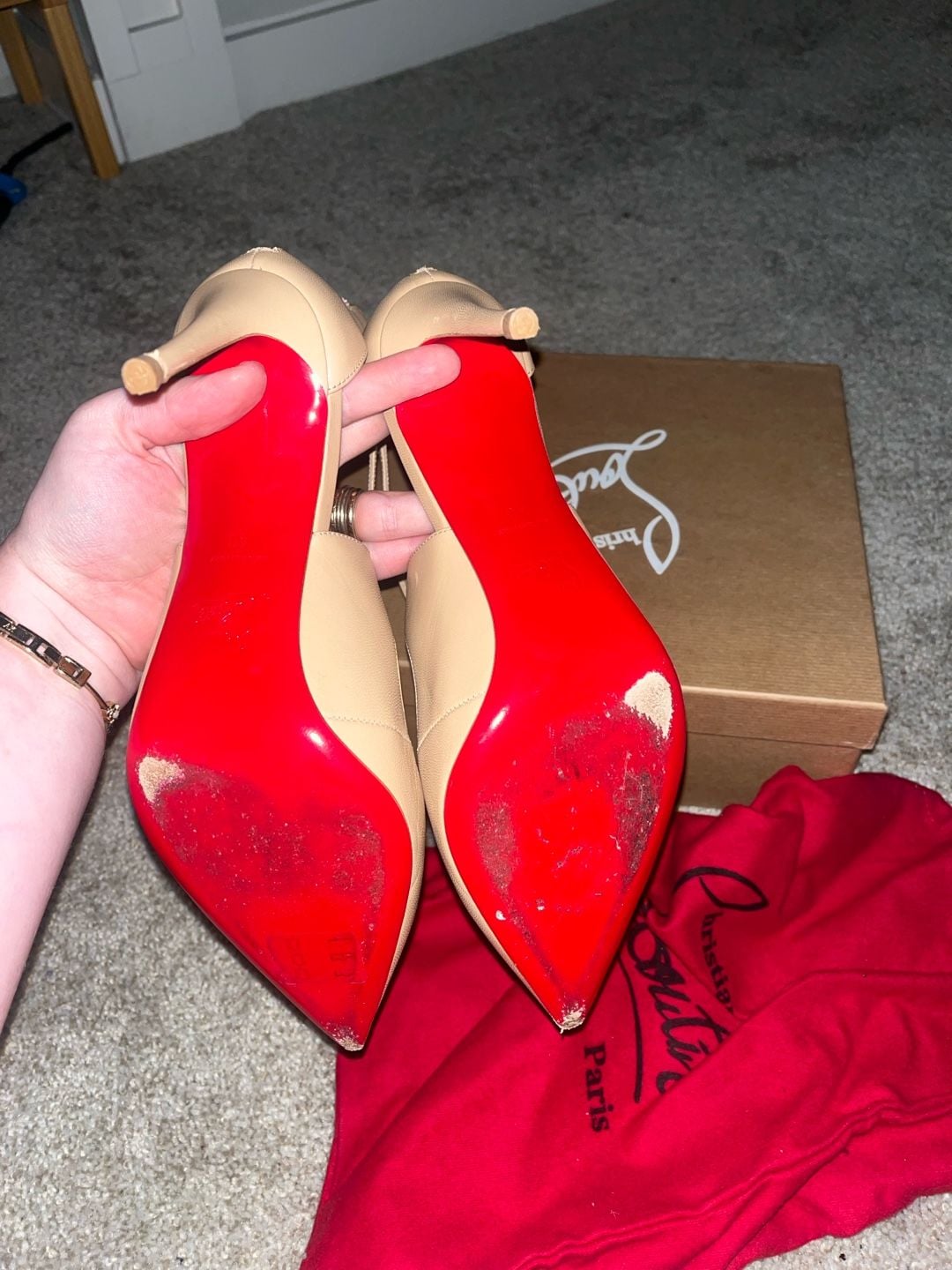 Christian Louboutin Rosas 85 Kid Nude Pointed Toe Pumps 5