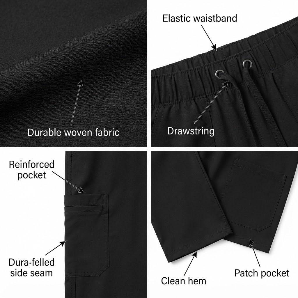 Buffalo David Bitton Black Cargo Jogger Pants 5