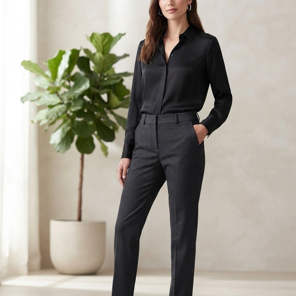 Meg & Margot Black Pull-On Ponte Pants, Size XL 2