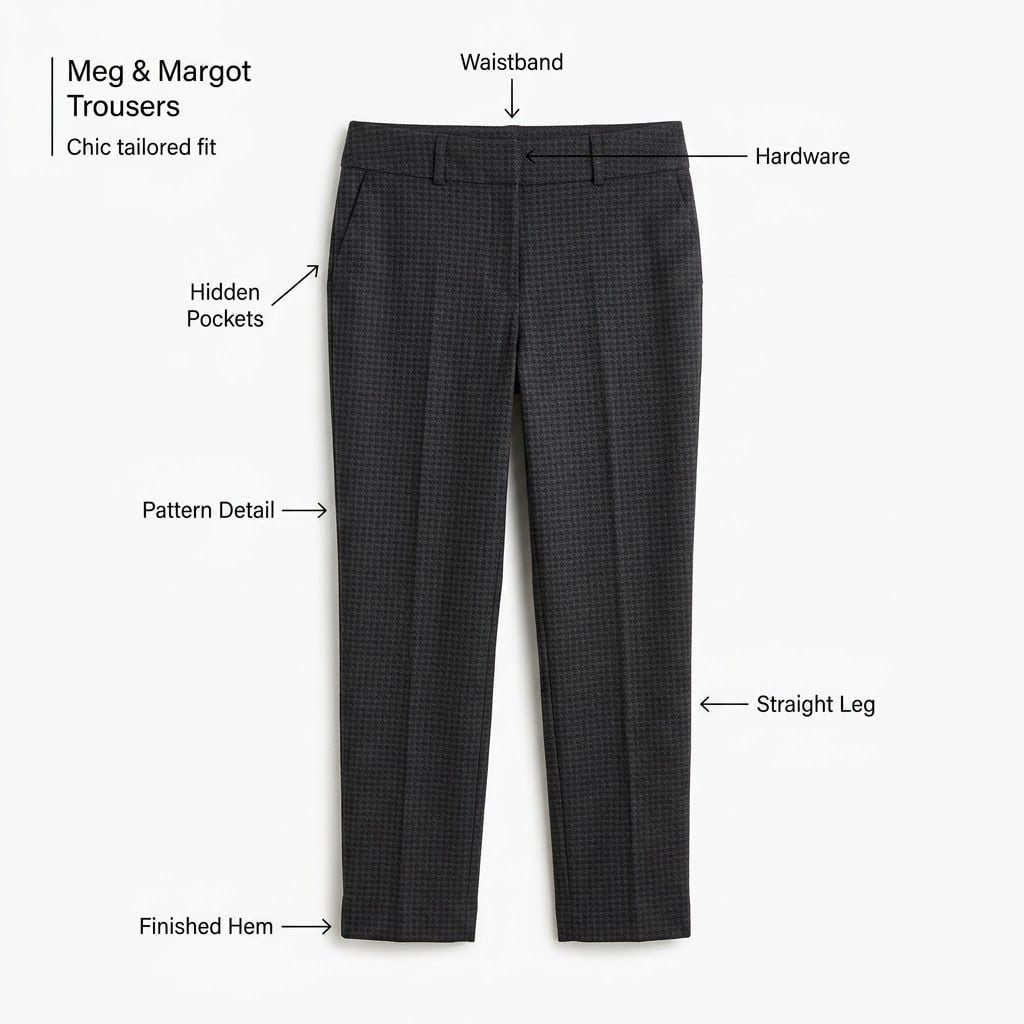 Meg & Margot Black Pull-On Ponte Pants, Size XL 3