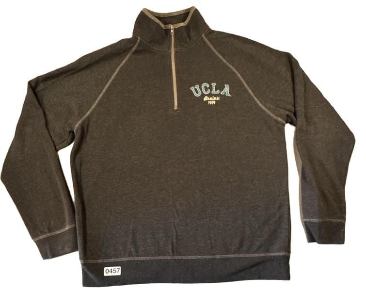 CAMPUSCREW UCLA Bruins 1919 Quarter Zip Charcoal Sweatshirt Size L 2