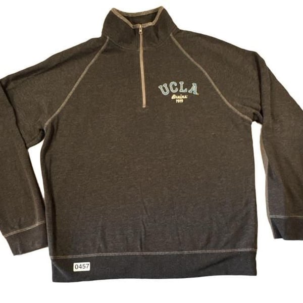 CAMPUSCREW UCLA Bruins 1919 Quarter Zip Charcoal Sweatshirt Size L