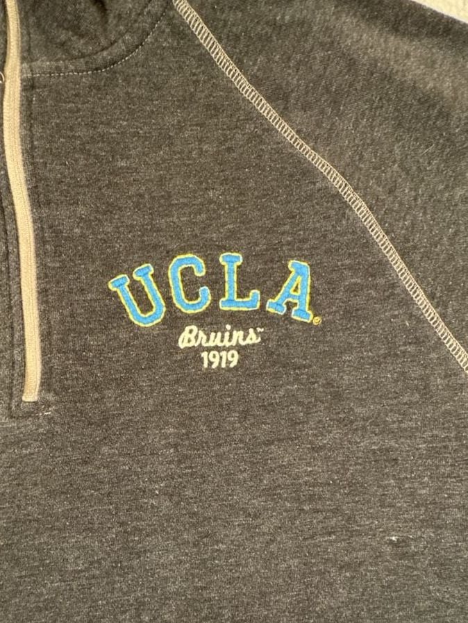 CAMPUSCREW UCLA Bruins 1919 Quarter Zip Charcoal Sweatshirt Size L 3