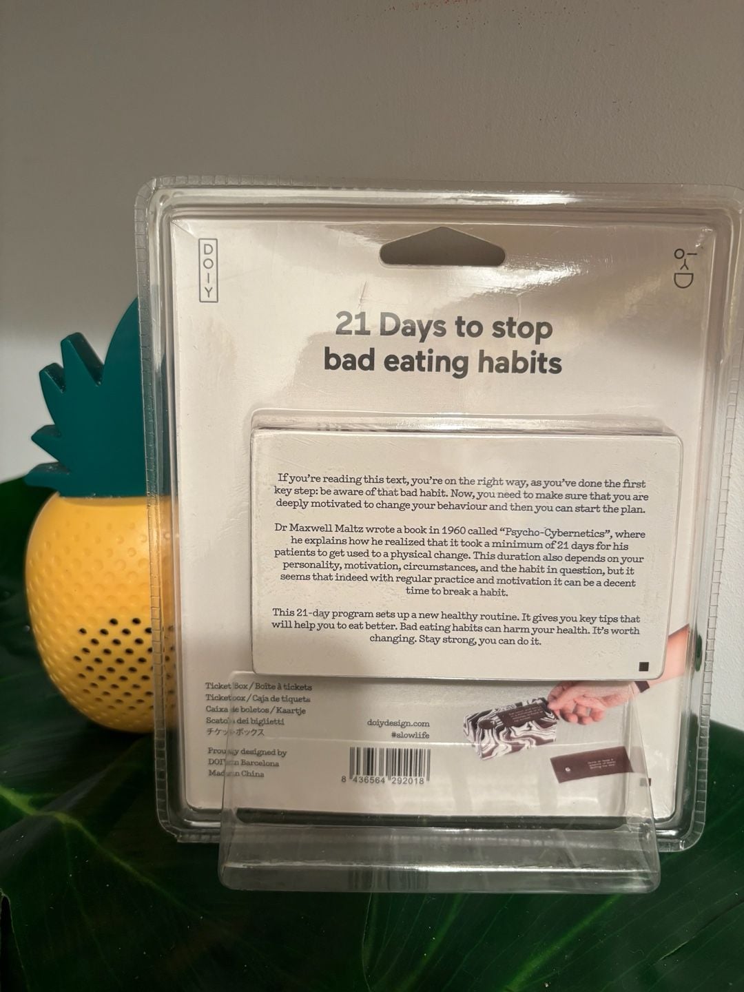 DOIY 21 Days to Stop Bad Eating Habits Challenge Ticket Box and Motivational Bracelet 2