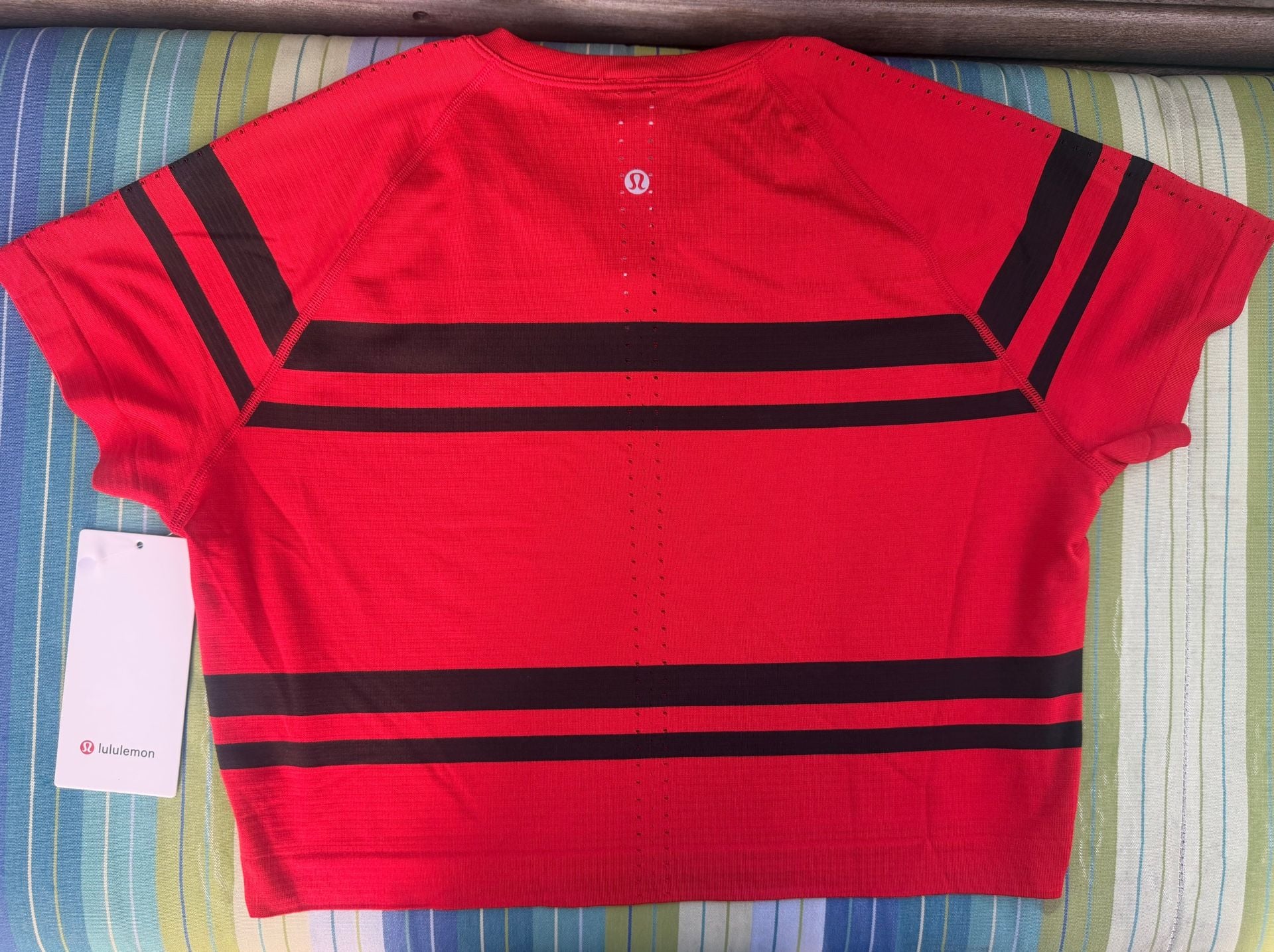 Lululemon Swiftly Tech Cropped Short-Sleeve Shirt 2.0 Stripe 3