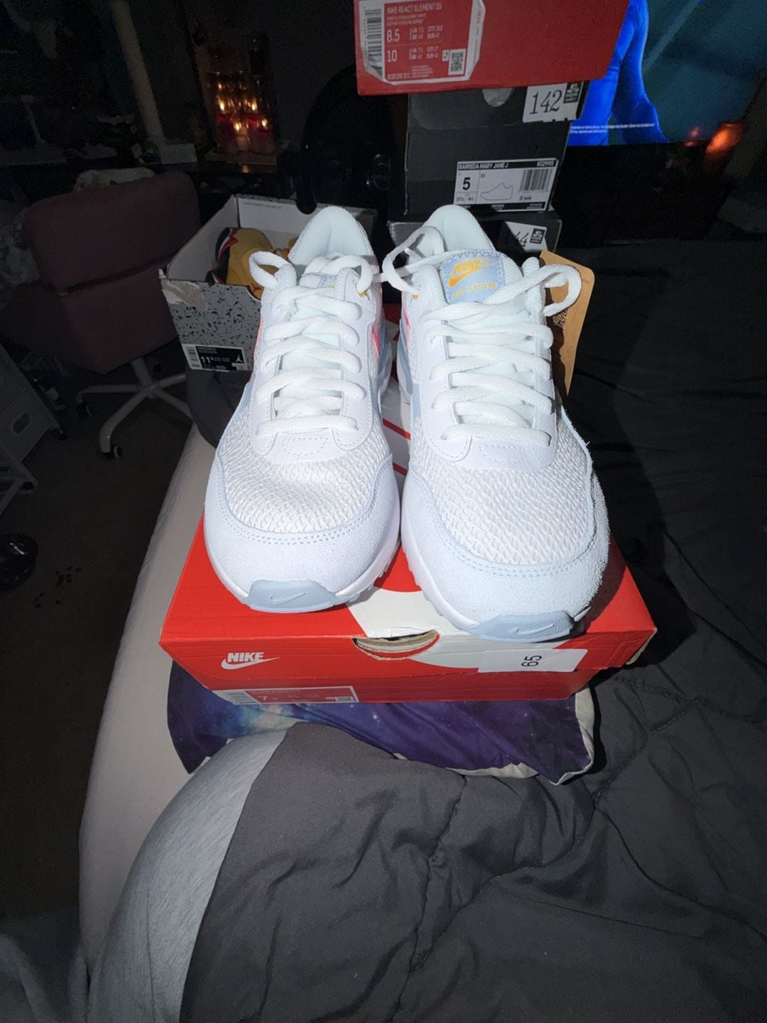Nike Air Max SYSTM (GS) White/Pinksicle-Blue Tint DQ0284-113 Big Kids' Shoes Size 7Y 3