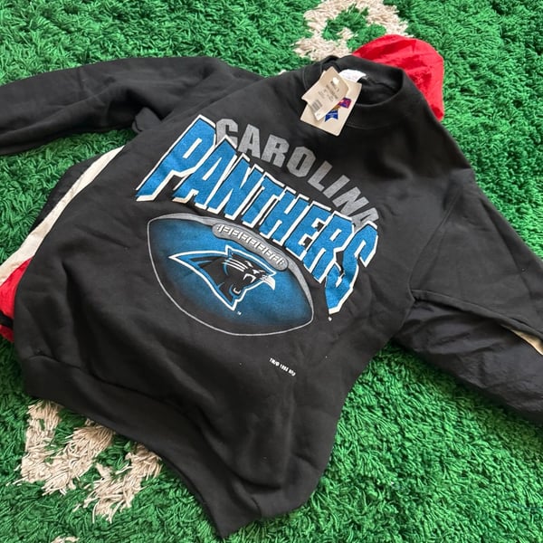 Vintage 1993 NFL Carolina Panthers Graphic Crewneck Sweatshirt Youth XL