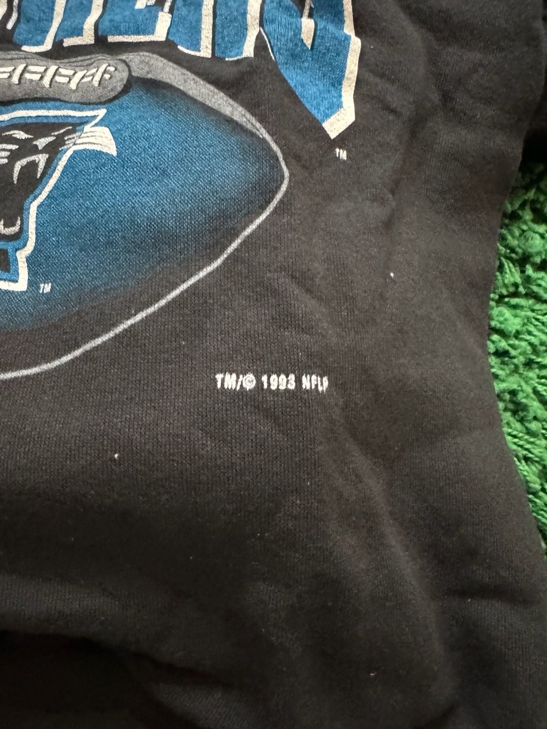 Vintage 1993 NFL Carolina Panthers Graphic Crewneck Sweatshirt Youth XL 4