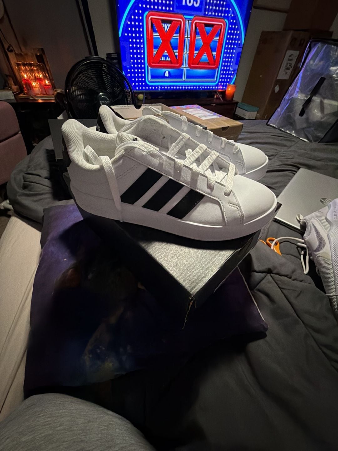Adidas Grand Court 3.0 J White Black Sneakers 2