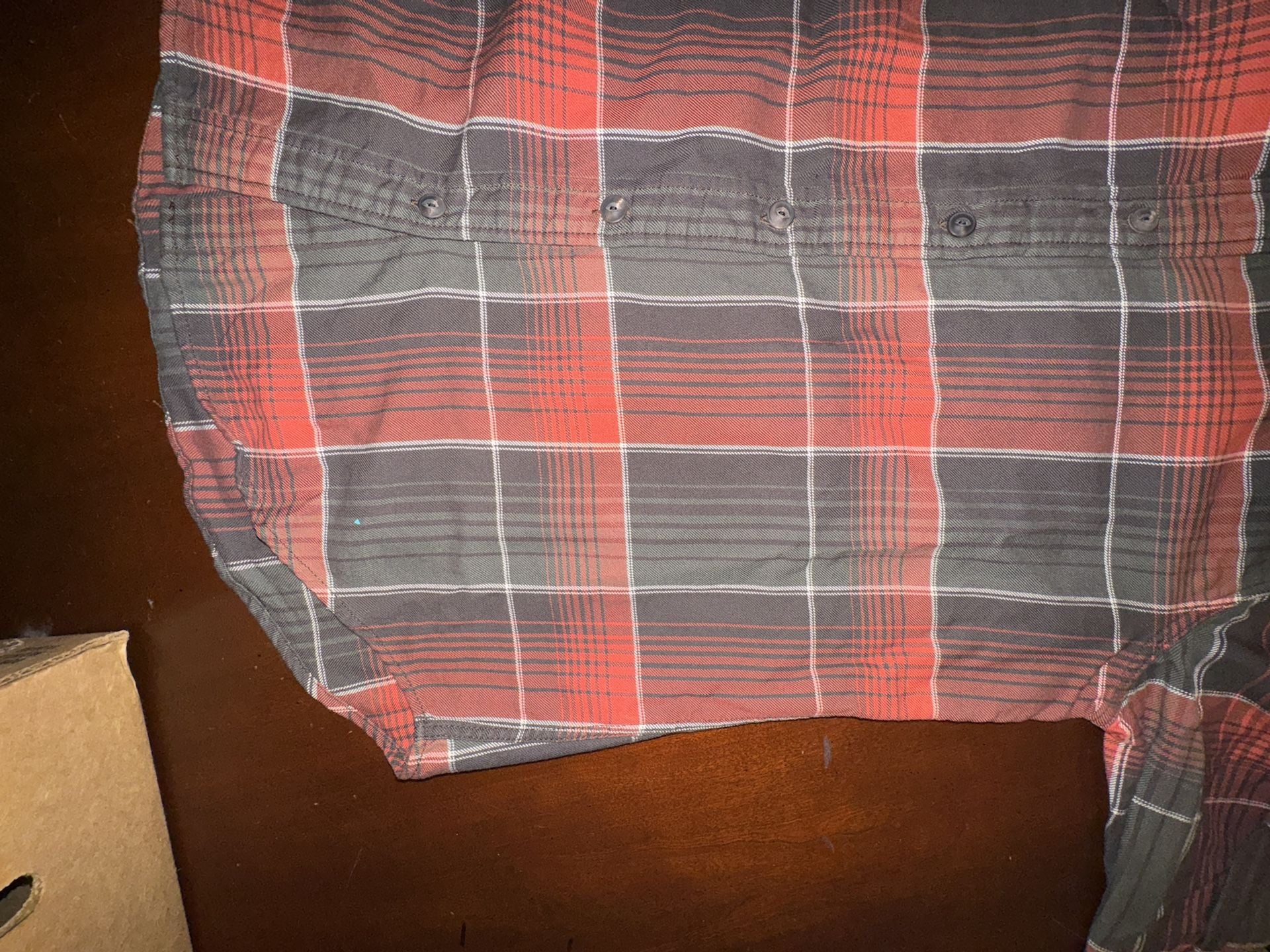 Filson Farrow Women’s L Red Gray Plaid Flannel Shirt Cotton Button Up 7