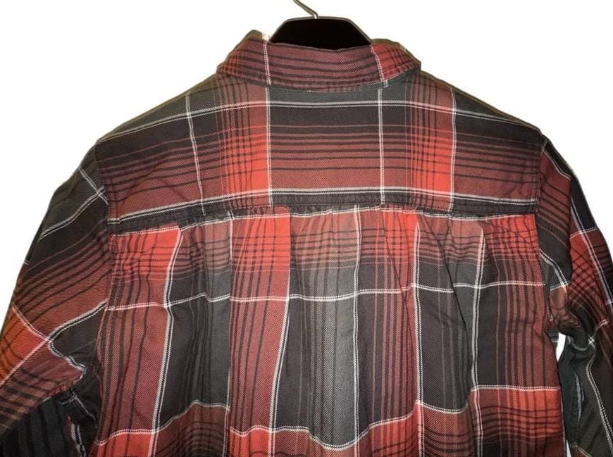 Filson Farrow Women’s L Red Gray Plaid Flannel Shirt Cotton Button Up 10
