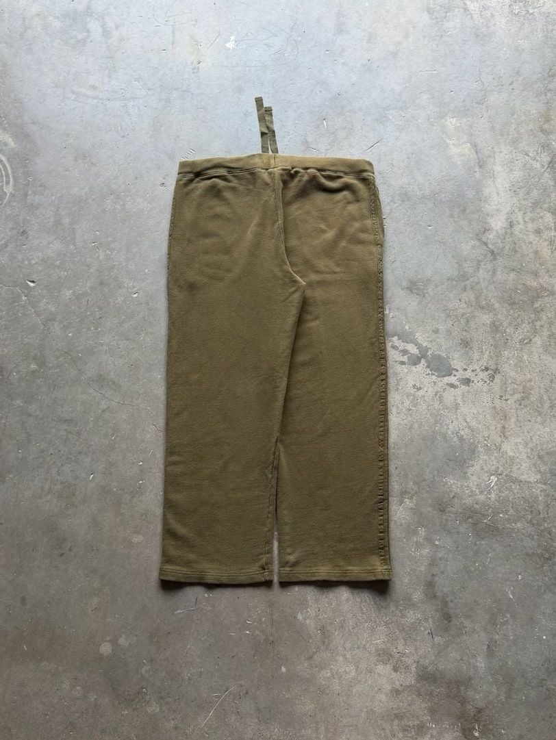 Y2K Old Navy Olive Green Super Baggy Wide Leg Stripped Sweatpants 8