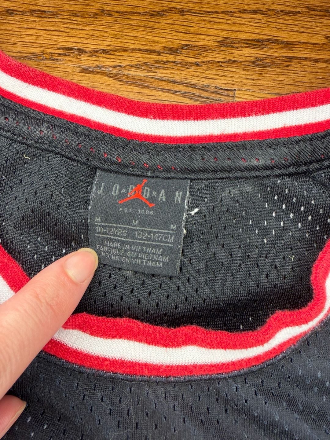 Jordan Kids Grade School JDN 23 AOP Tank Jersey Size M Black Red 4