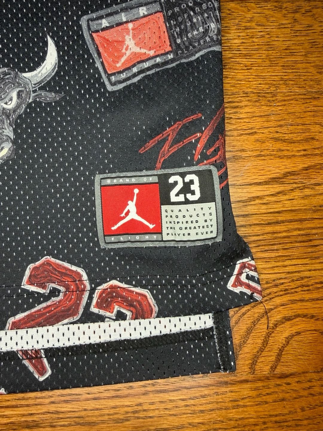 Jordan Kids Grade School JDN 23 AOP Tank Jersey Size M Black Red 5
