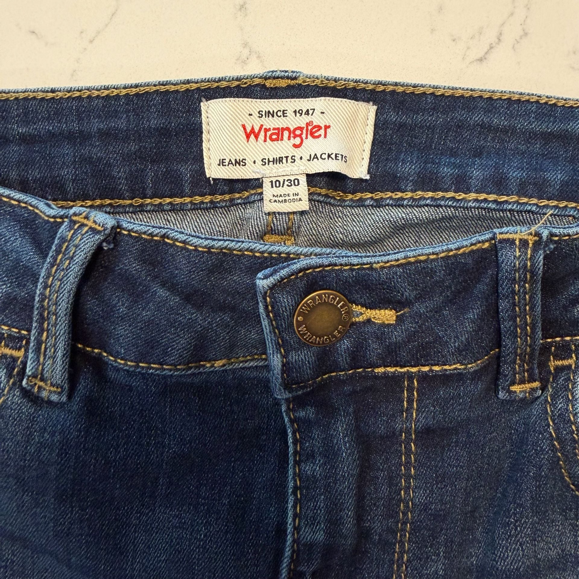Wrangler Women's High-Rise Bootcut Stretch Jeans Dark Blue Size 10 5