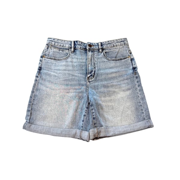 Wrangler Women's High Rise Denim Shorts Light Blue Size 8 Rolled Unrolled