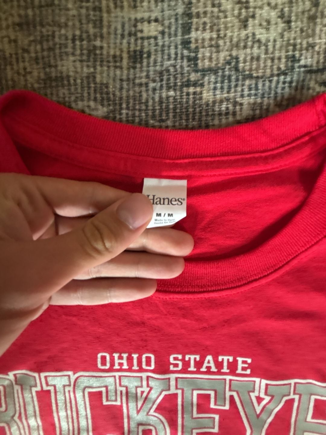 Hanes Ohio State Buckeyes Red Graphic T-Shirt Medium 3