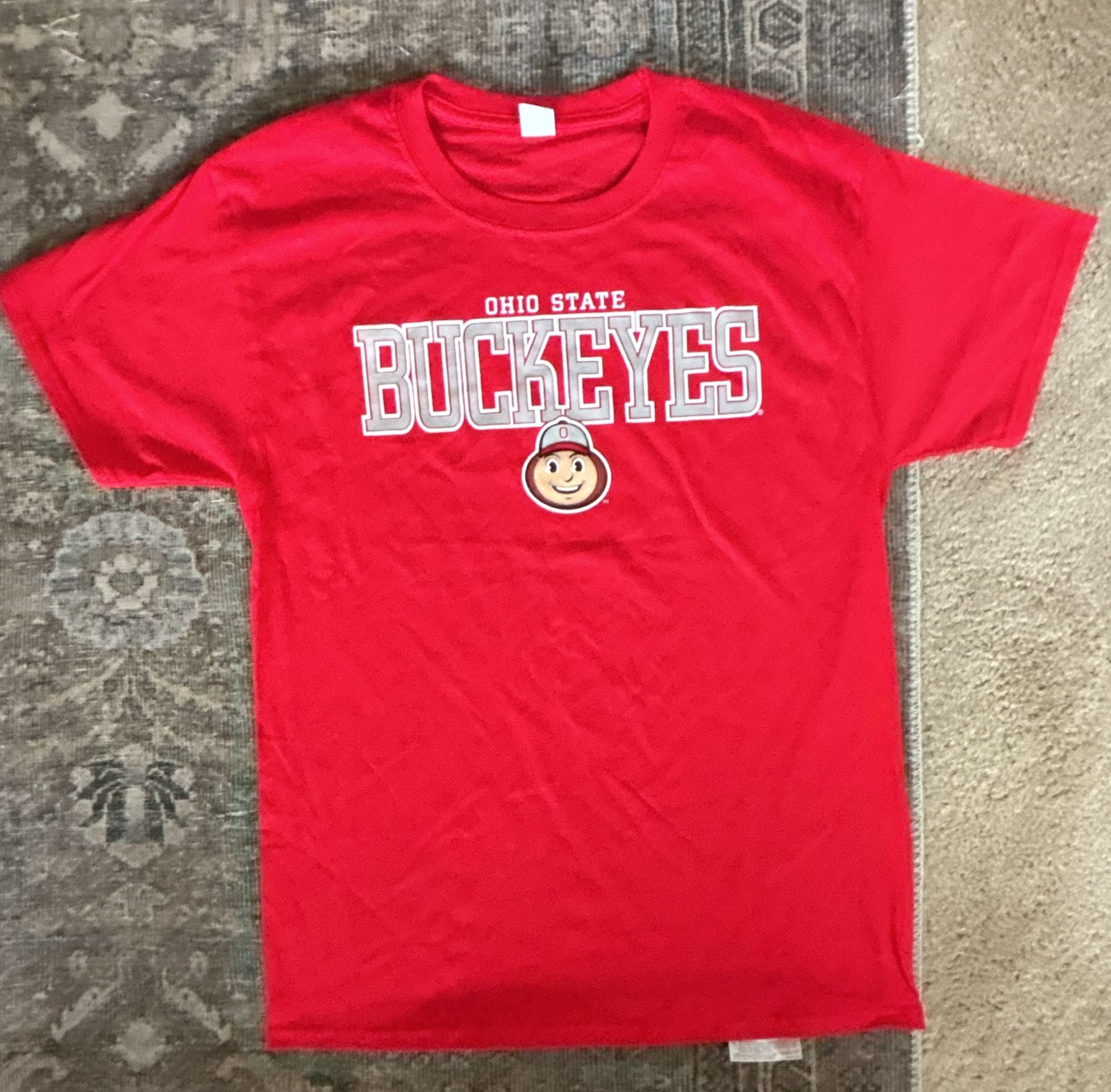 Hanes Ohio State Buckeyes Red Graphic T-Shirt Medium 2