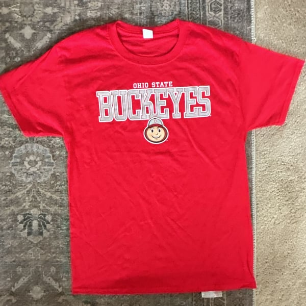 Hanes Ohio State Buckeyes Red Graphic T-Shirt Medium