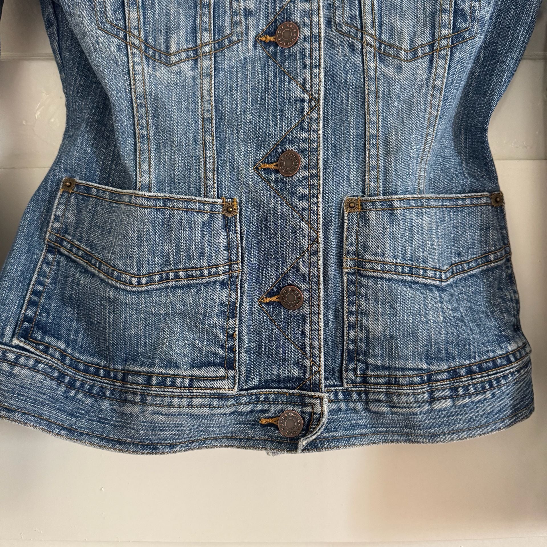 Eddie Bauer Women's Blue Stretch Denim Jean Jacket 4