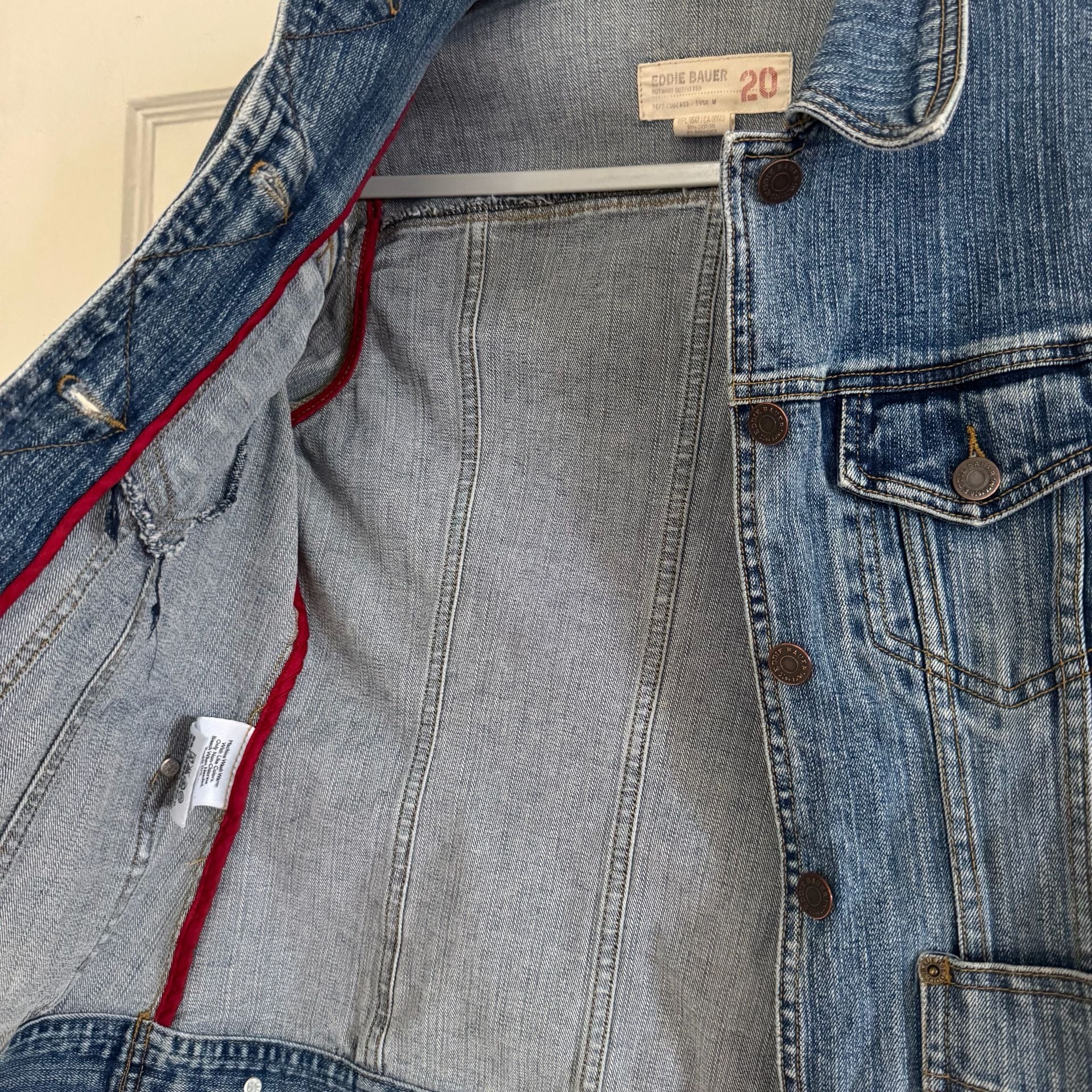 Eddie Bauer Women's Blue Stretch Denim Jean Jacket 9